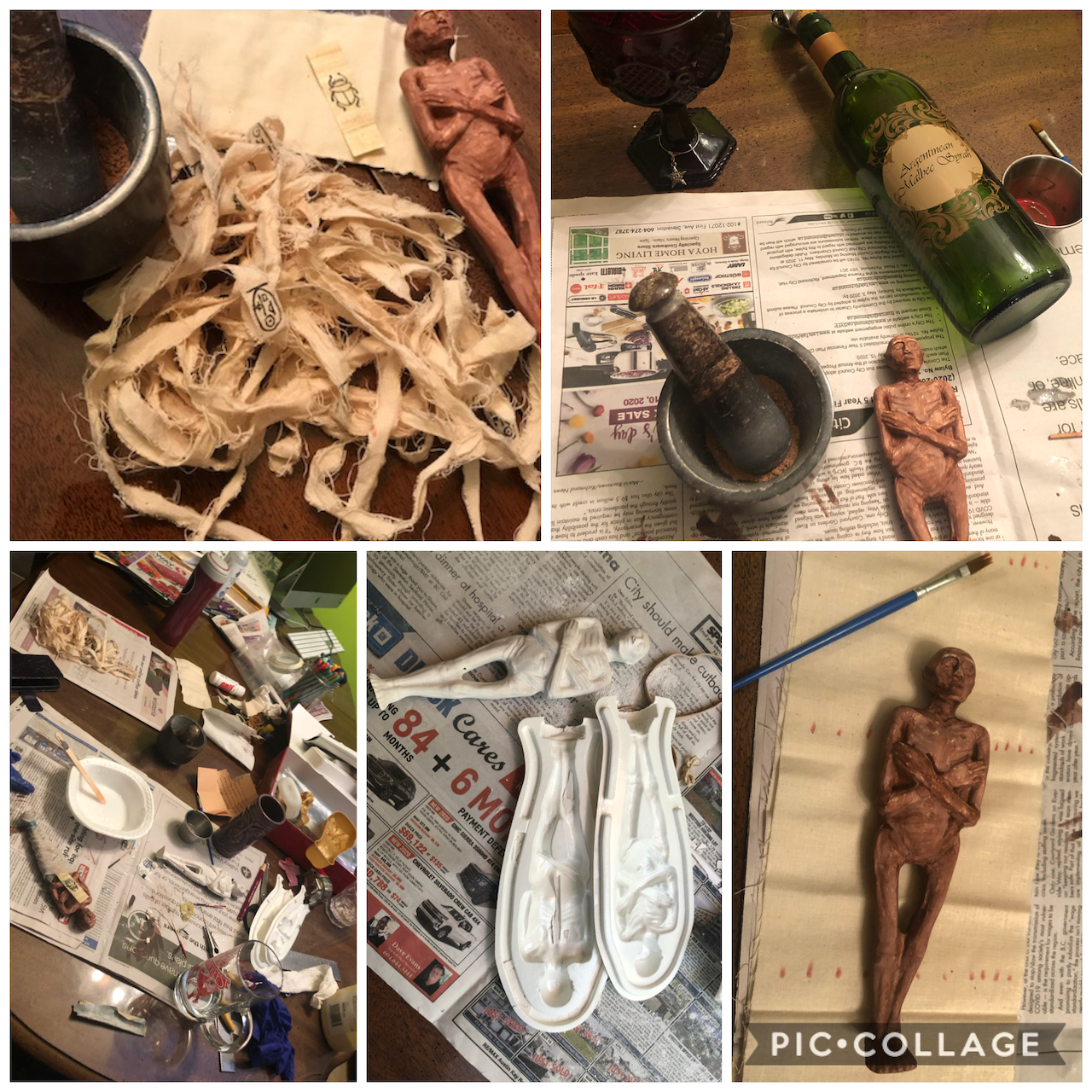 Mummy collage